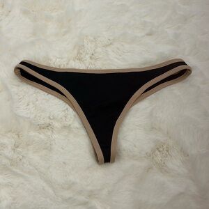 L Space Itsy Cut Black/Tan Bikini Bottom